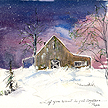 Brown Barn in the Snow